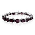 Glitzy Rocks Sterling Silver Bold Garnet Bracelet