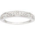 10k White Gold 1/3ct Pave Milgrain Diamond Band (G-H, I1-I2)