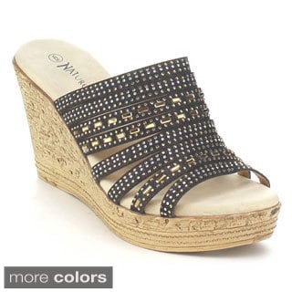 Nature Breeze Women's Warrant-01 Rhinestone Wedges