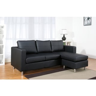 ABBYSON LIVING Bella Black PU Leather Sectional