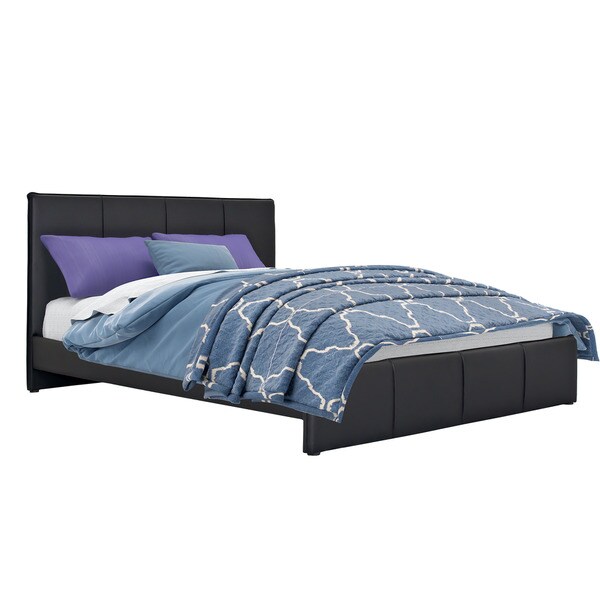 CorLiving Fairfield Black Bonded Leather Bed