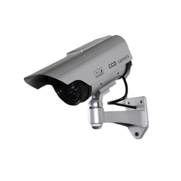 SPT Security 7-inch Silver Solar Powered LED Dummy Security Camera