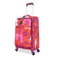 French West Indies 20-inch Carry-On Spinner Upright Flower Suitcase