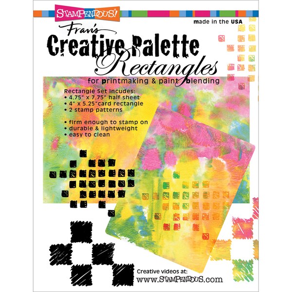 Stampendous Creative Palette Rectangles Designs-(1) 4.75"X7.75" (1) 4"X5.25"