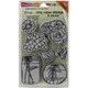Stampendous Fran's Cling Stamp & Stencil Set 7"X5" Sheet-Build A Bouquet Set