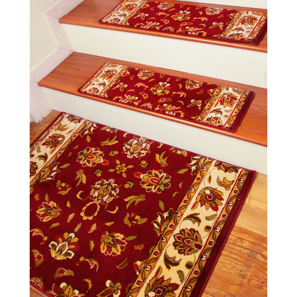 Natural Area Rugs Handcrafted Stellar Carpet Stair Tread with Landing Mat ('9 x 2'5) (Set of 13