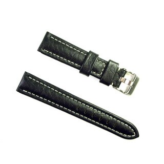 Black Leather Chronograph Sport Panerai Breitling Watch Band Style Design