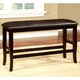 Furniture of America Clemmine Dark Cherry Counter Height Dining Bench