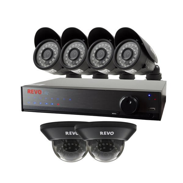 Revo Lite 8-channel 1TB 960H DVR Surveillance System with 4 Bullet and 2 Dome 700TVL Cameras