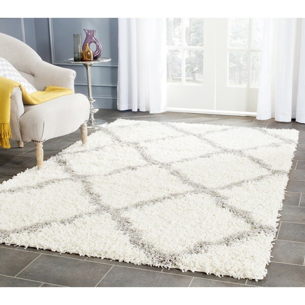 Safavieh Dallas Shag Ivory/ Grey Rug (10' x 14')