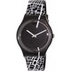 Swatch Men's Originals SUOB109 Black/White Silicone Swiss Quartz Watch