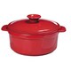 French Home 5.8- or 3.2-quart Poppy Red Flame Top Round Dutch Oven And Stewpot