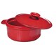 French Home 5.8- or 3.2-quart Poppy Red Flame Top Round Dutch Oven And Stewpot