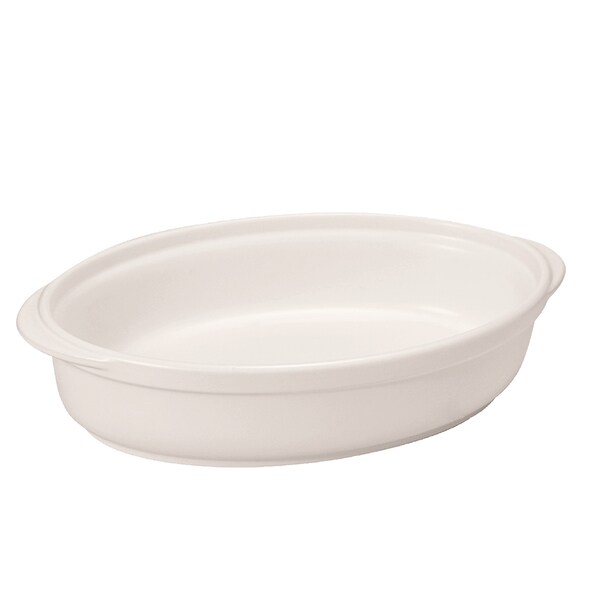 French Home 13-inch or 10-inch Egg White Oval Au Gratin Dish