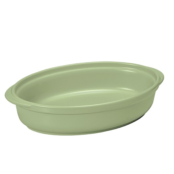 French Home 13-inch or 10-inch Sage Green Oval Au Gratin Dish