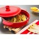 French Home 1.4-quart Red Poppy Flame Top Saute Pan