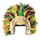 Coque Feather Headdress Multi with Sequins Mardigras