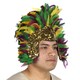 Coque Feather Headdress Multi with Sequins Mardigras