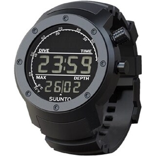 Suunto Men's Elementum Aqua Black Rubber/Dark Face SS014528000 Silvertone Aluminum Quartz Watch
