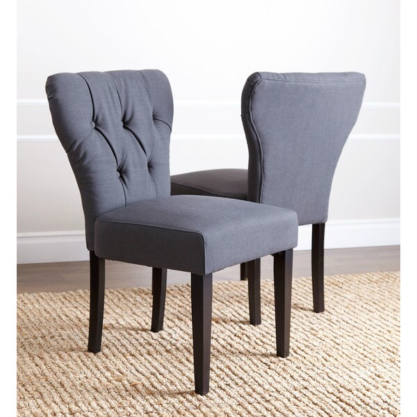 ABBYSON LIVING Bennet Charcoal Tufted Dining Chair (Set of 2)