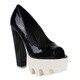Fahrenheit Women's 'Laura-11' Lug Sole Platform Pumps