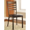 Furniture of America Mennits Industrial Style Side Chair (Set of 2)