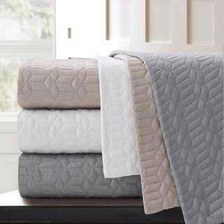 Echelon Home Echelon Laguna Quilted Cotton Euro Shams (Set of 2)