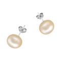 Alchemy Jewelry Off-White Freshwater Pearl Stud Earrings