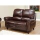 ABBYSON LIVING 'Madison' Top Grain Leather Pushback Reclining Loveseat