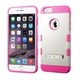 Insten Plain Hard PC/ Silicone Dual Layer Hybrid Rubberized Matte Phone Case Cover with Stand For Apple iPhone 6 Plus