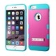 Insten Plain Hard PC/ Silicone Dual Layer Hybrid Rubberized Matte Phone Case Cover with Stand For Apple iPhone 6 Plus