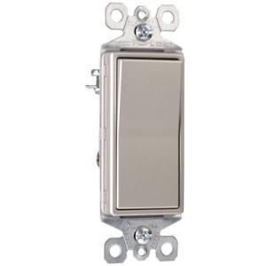 Pass & Seymour TradeMaster 15A 3-Way Decorator Switch, Nickel