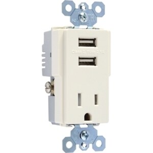 Pass & Seymour TradeMaster USB Charger with Tamper-Resistant Receptac