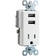 Pass & Seymour TradeMaster USB Charger with Tamper-Resistant Receptac