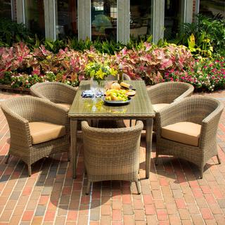 the-Hom Obero 8-piece Outdoor Wicker Dining Set - Overstock Shopping