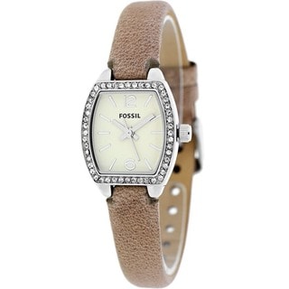 Fossil Women's BQ1212 'Classic' Pink Leather Watch