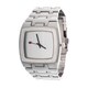 Via Nova Men's Elegant Silvertone Square Case Watch