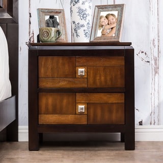 Furniture of America Anteia Acacia and Walnut Media Chest