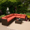 Palo Alto 7 Piece Wicker Sofa Set