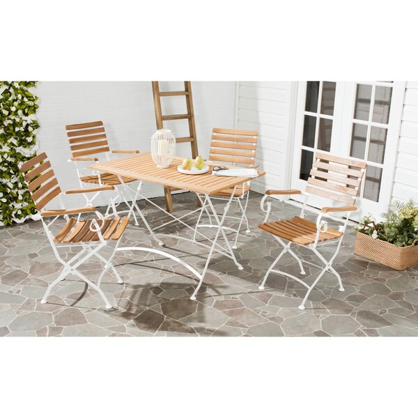 Safavieh Lawndale Teak Brown Outdoor Dining Set