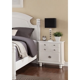Militza French Dovetail White Finish Nightstand