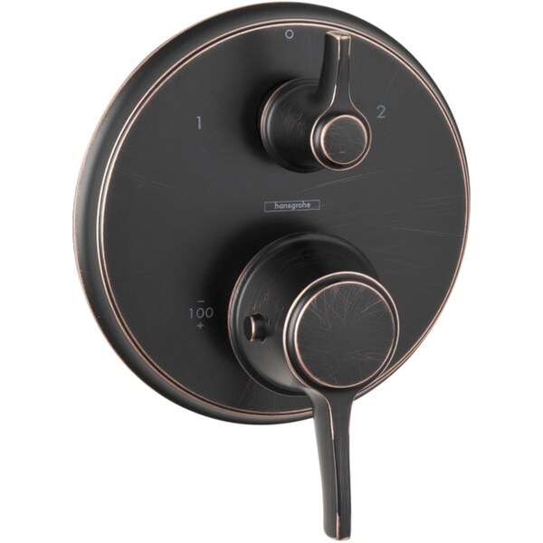 Hansgrohe C Thermostatic Rubbed Bronze Shower Trim with Volume Control