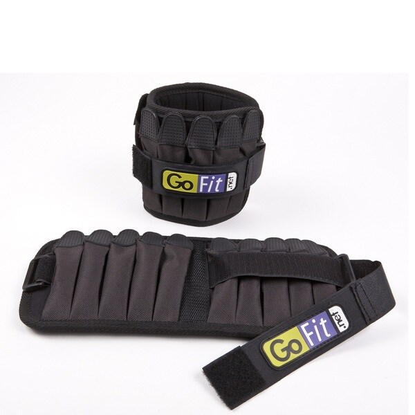 GoFit GF-P5W Padded Adjustable Ankle Weight Set