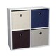 Home Basics Cube Shelves with 4 Non-Woven Bins