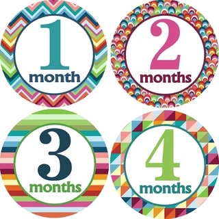 Rocket Bug 'Mod Fun' Monthly Baby Bodysuit Stickers