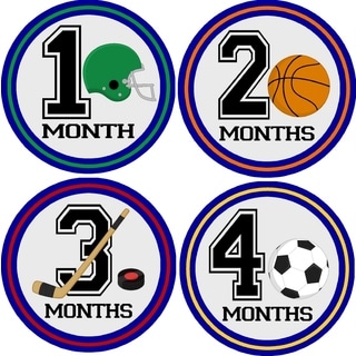 Rocket Bug 'Sports Guy' Baby Bodysuit Stickers