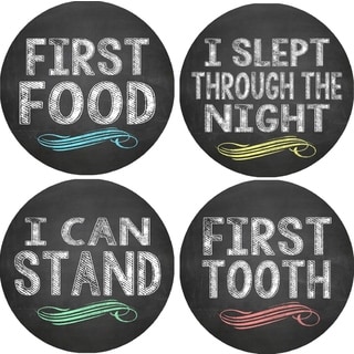 Rocket Bug Chalkboard Milestone Baby Bodysuit Stickers