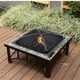 Corvus Belmont 30-inch Fire Pit with Slate Top and Hand-painted Brushed Bronze Finish
