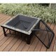 Corvus Belmont 30-inch Fire Pit with Slate Top and Hand-painted Brushed Bronze Finish