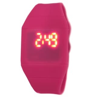 LED Kid's Pink Rubber Digital Watch